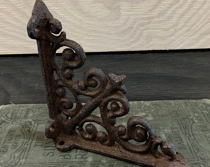 Cast Iron Shelf Bracket, Rustic Iron Shelf Brackets, Antique Iron Shelf