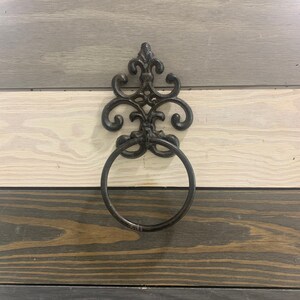 Cast Iron Brown Towel Holder - Home Decor - Beach Decor - Coastal - Nautical - Cast Iron - Beach House - Gift - Gifts - Man Cave