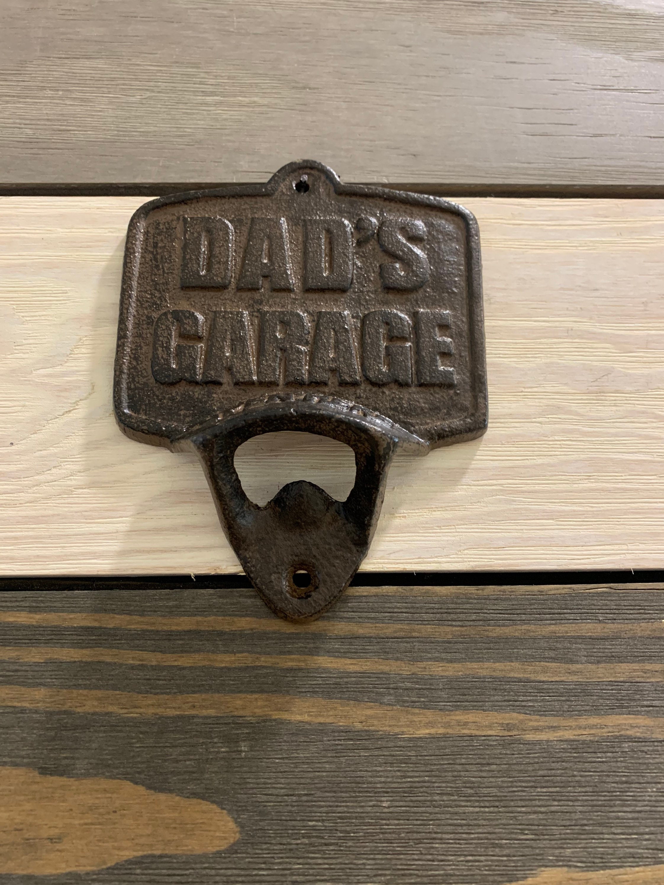 Abrebotellas de garaje de papá de hierro fundido Decoración | Etsy