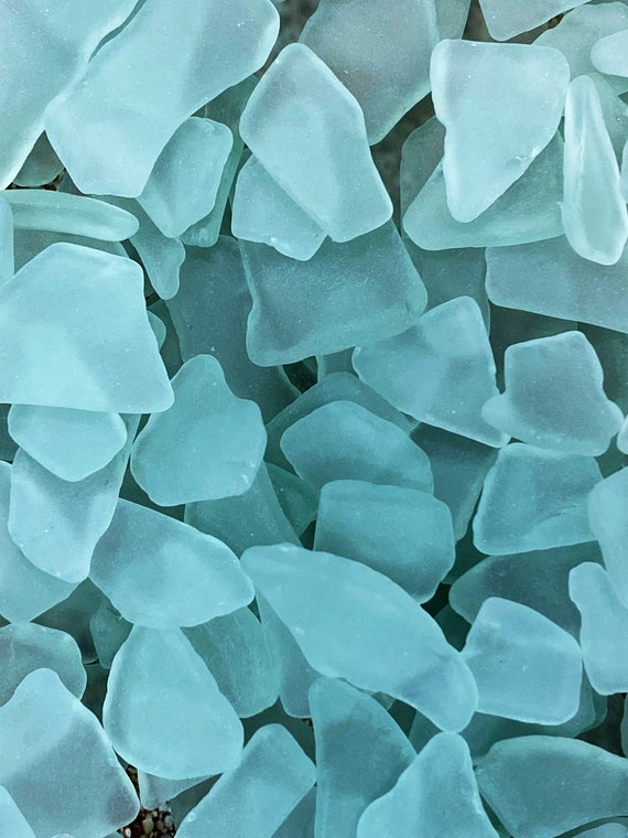 Aqua Light Aqua Sea Glass Authentic Beach Glass Real Ocean Etsy
