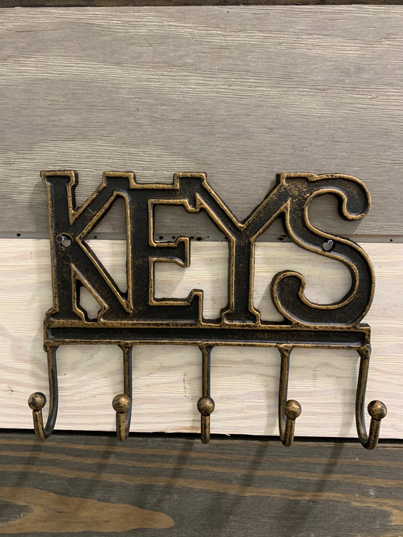 Keys Wall Decor With Hooks Wall Decor Key Metal Wall Hook Etsy