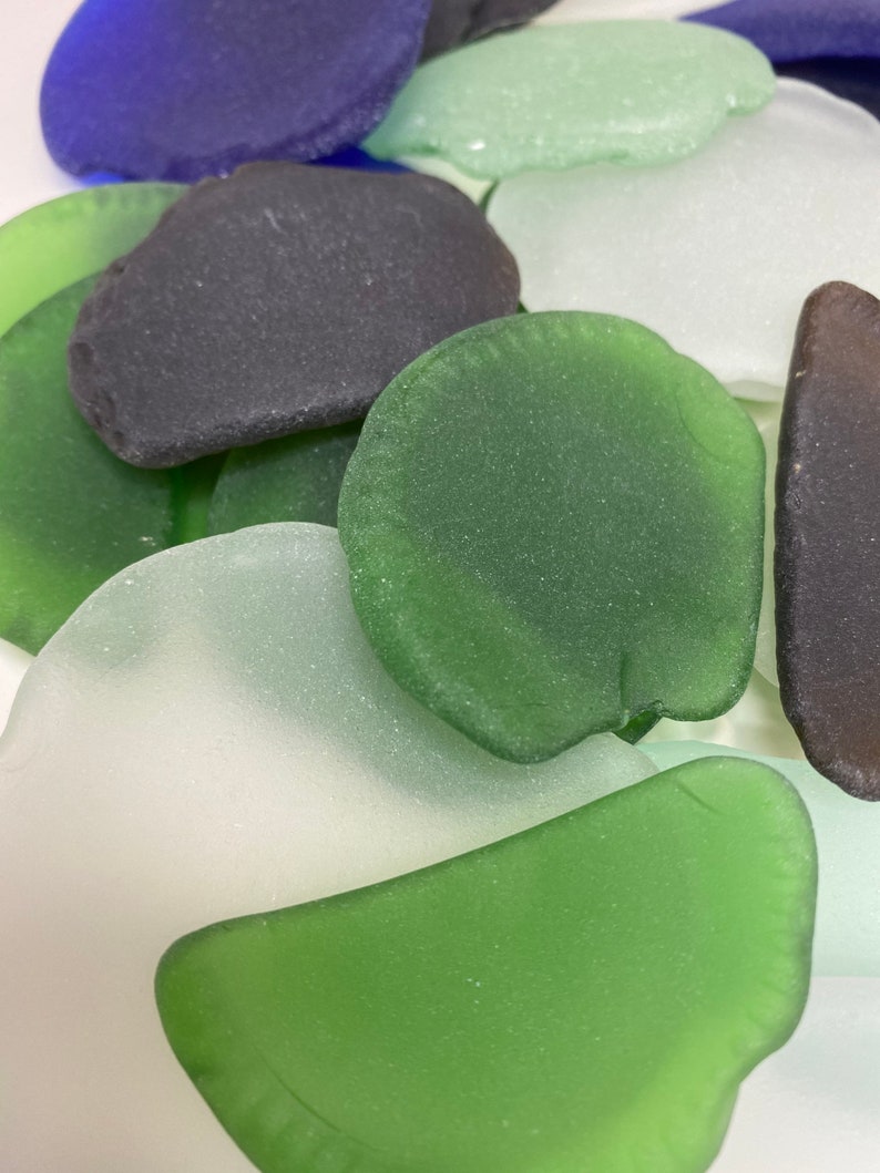 XL Sea Glass Bottle Bottoms Natural Occurring Sea Glass Etsy