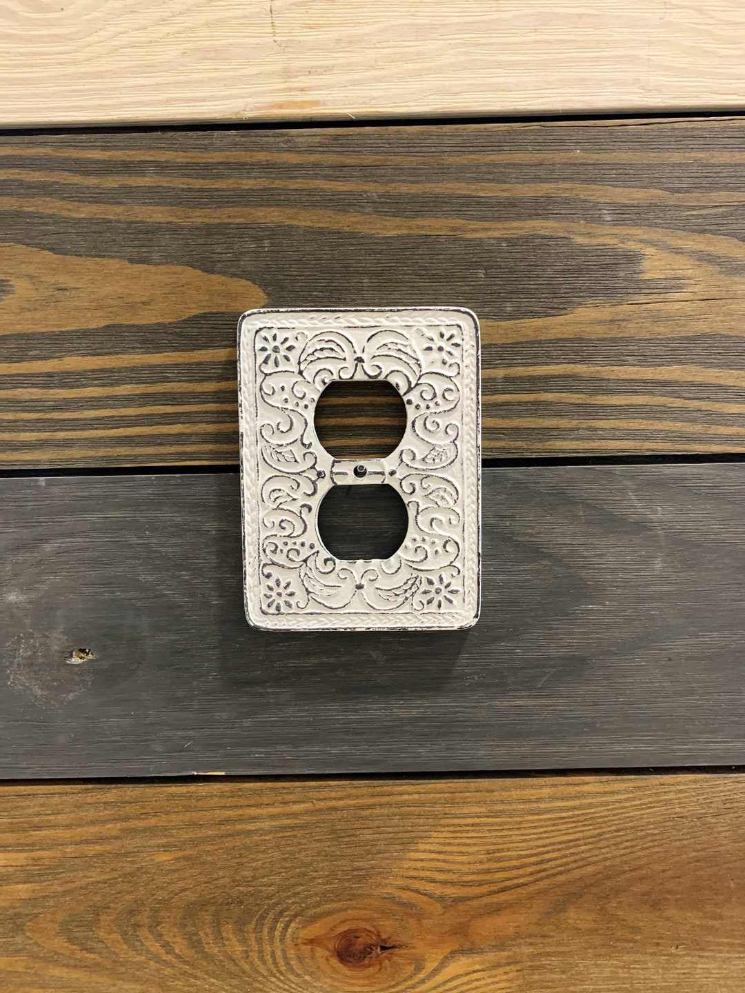 Cast Iron Outlet Cover, Decorative Outlet Cover, Cast Iron Outlet Plate