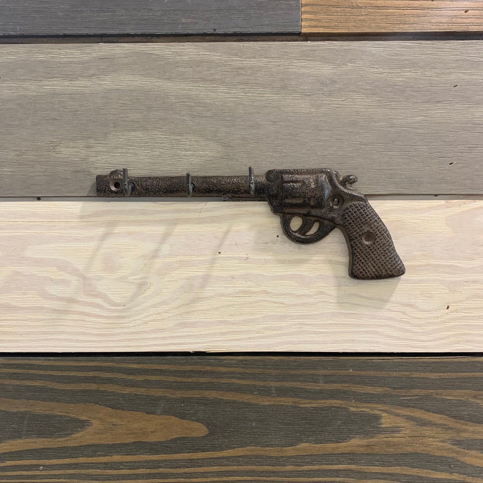 Cast Iron Gun With Hooks Wall Decor Man Cave Decor Gift Etsy