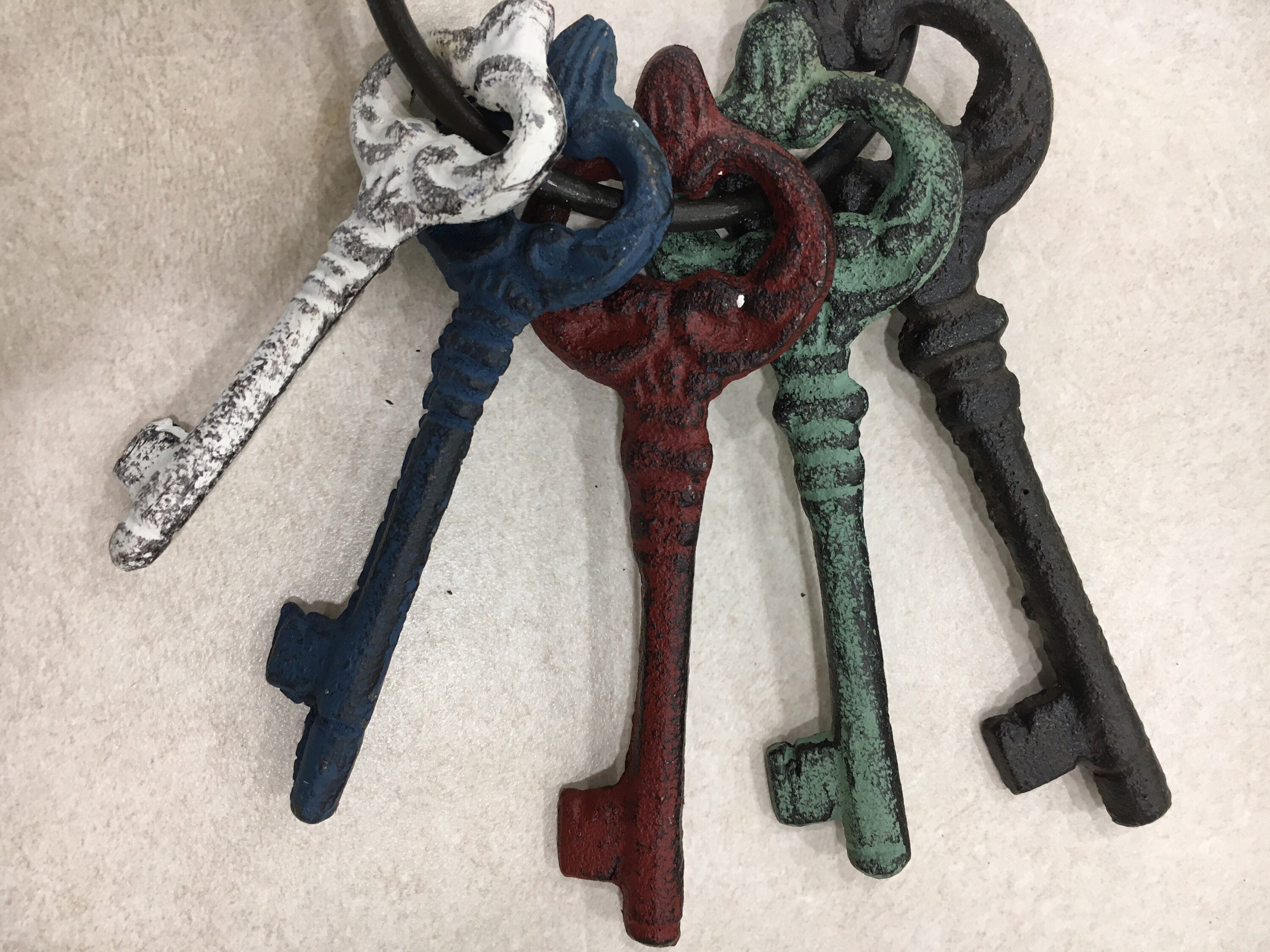 Cast Iron Colorful Keys Decor Home Decor Cast Iron Etsy
