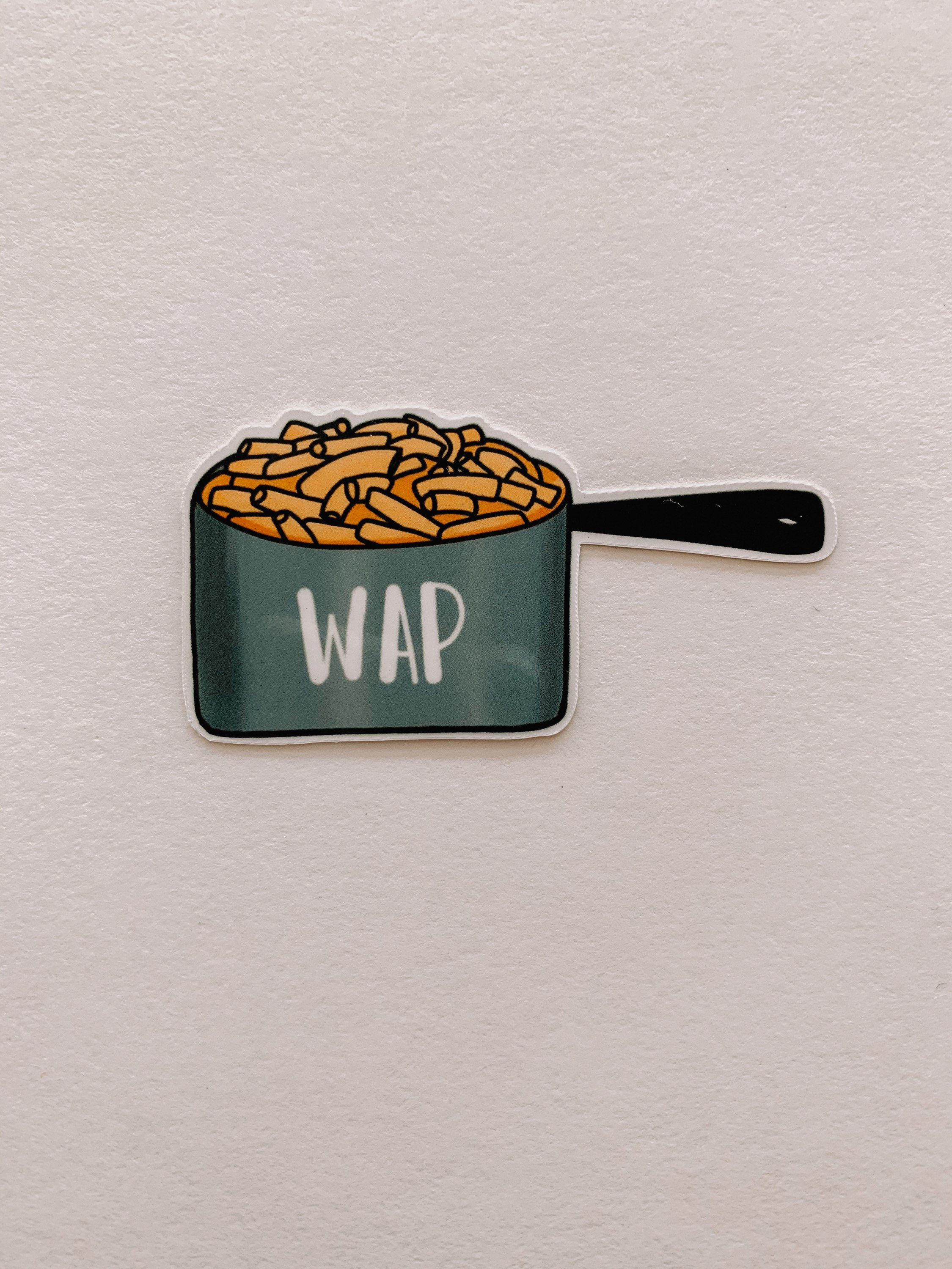 WAP Macaroni in a Pot Vinyl Glossy Waterproof Die Cut Sticker, Funny ...