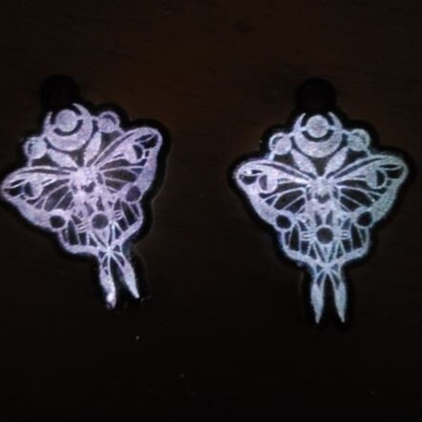 Vesper Moth Earrings (Glow in the Dark)