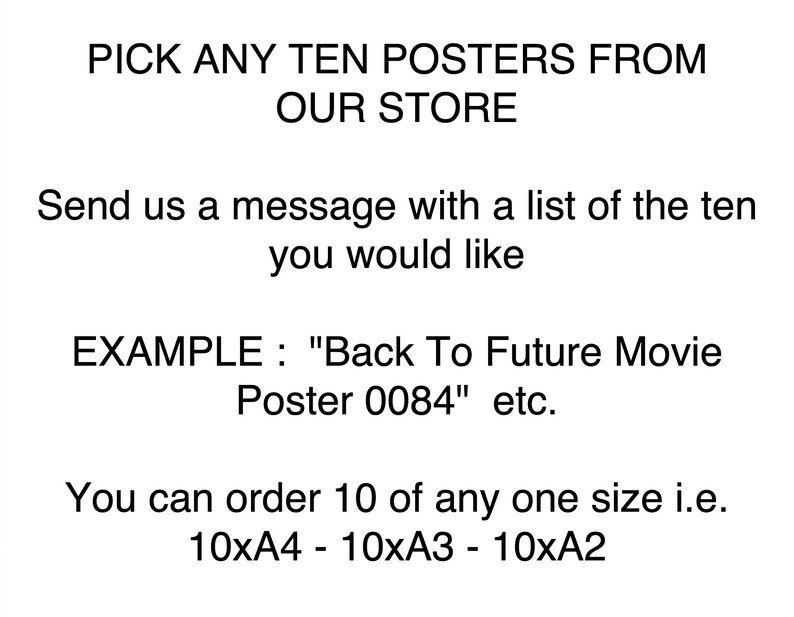 10 Posters Bulk Buy Discount Vintage Movie Posters Pick Etsy
