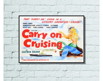 A4 sizes Carry on Cruising Vintage Movie Poster A2 A1 A3