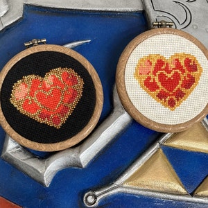 Legend of Zelda Heart Container cross stitch pattern pdf