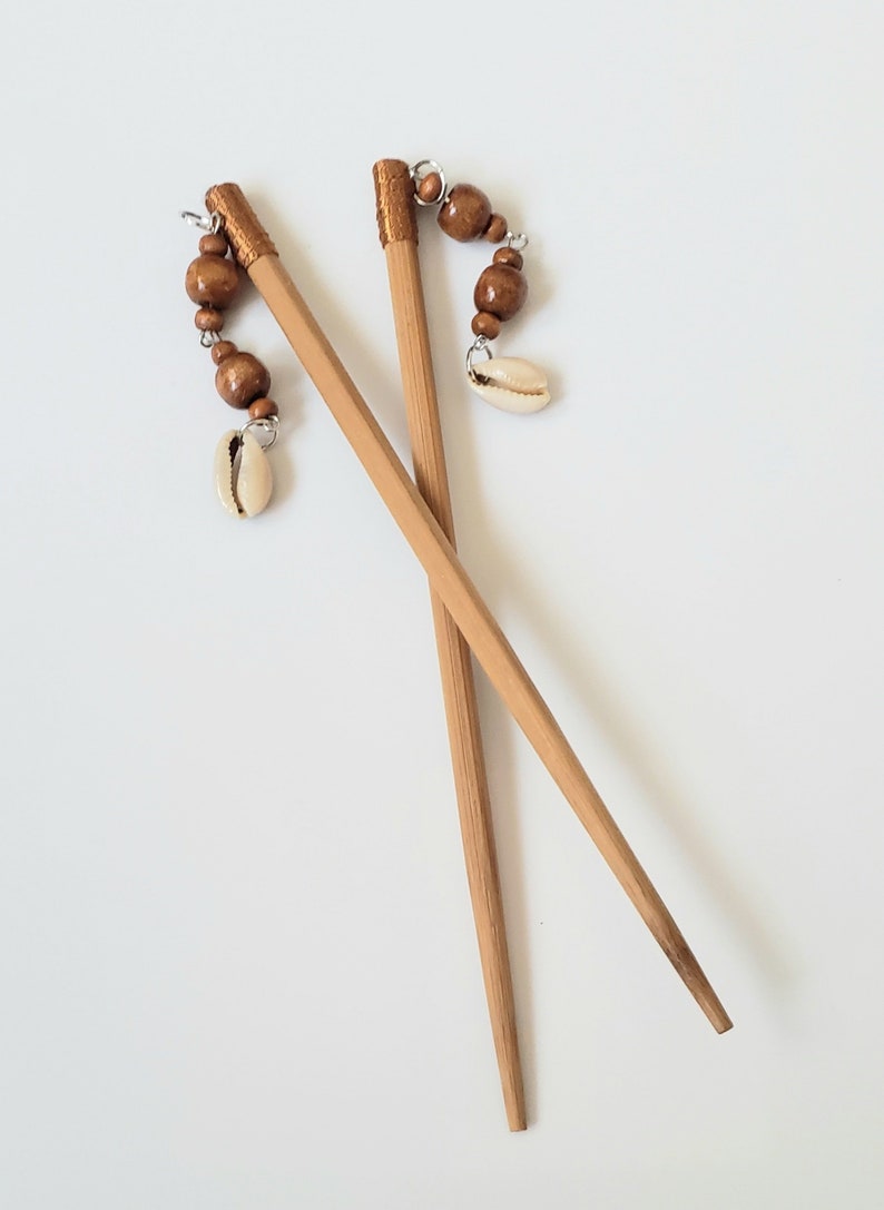 Cowrie Shell Hair Sticks
