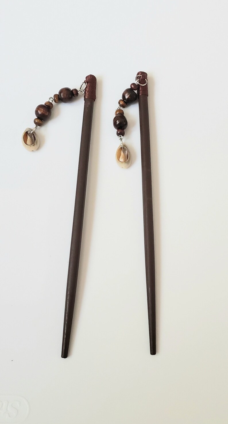 Cowrie Shell Hair Sticks