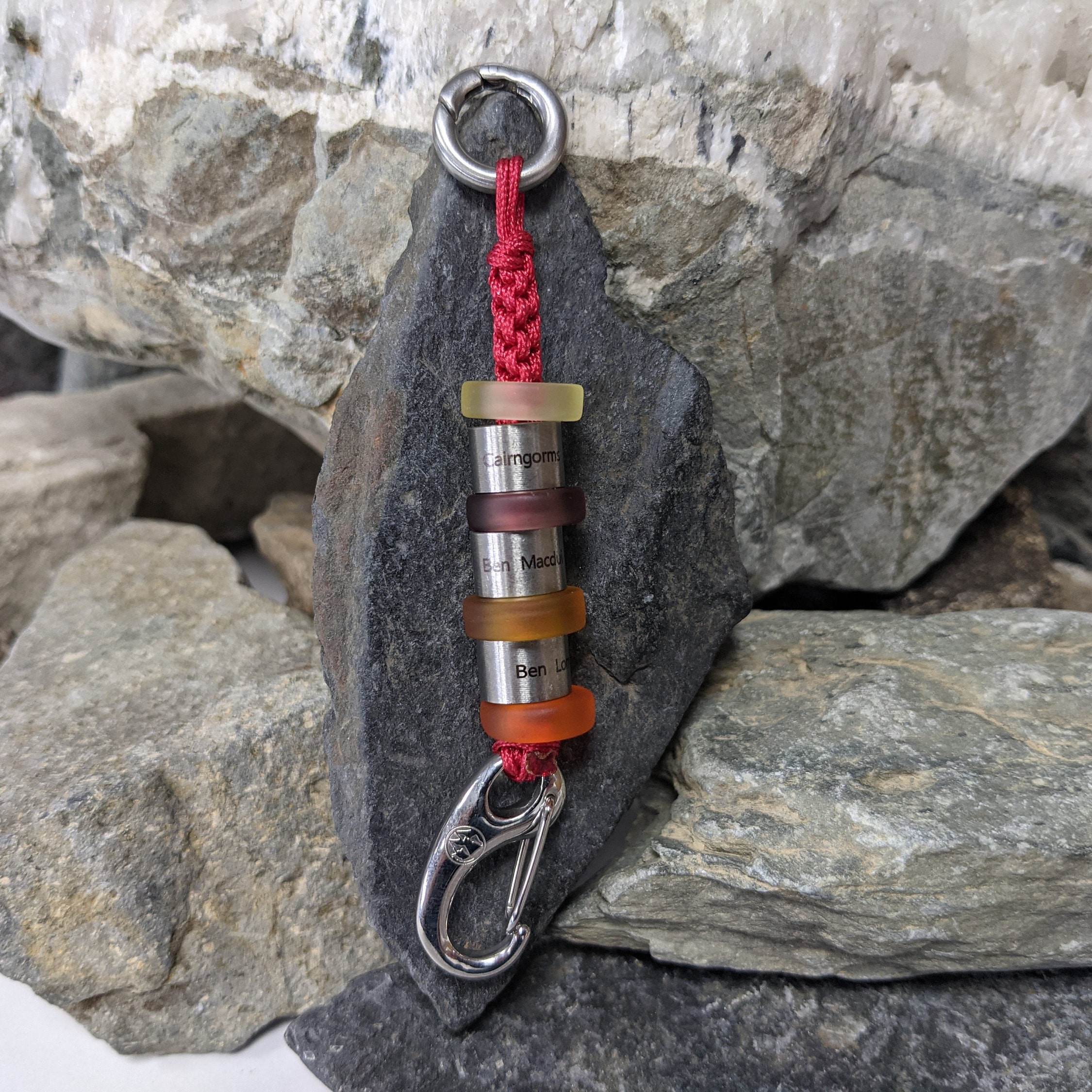 Mountain Climbing/Hiking Gift Red keychain jewellery Handmade Etsy