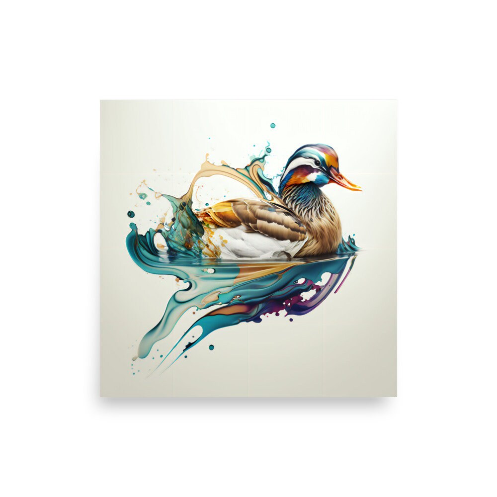 Mandarin Duck Mandarin Duck Print Abstract Art Duck Duck - Etsy