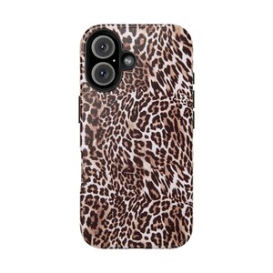 Leopard Print Tough Phone Case, Animal Print iPhone Cover, Smartphone Case, Protective Phone Case, Stylish Leopard Print, Cat Lover, Big Cat