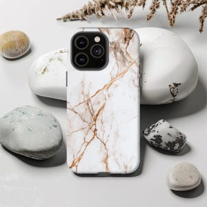 Elegant Marble Phone Case, Tough Case for Protection, Trendy Phone Cover, Brown Marble Case, iPhone Case, Samsung Case, Google Pixel Case