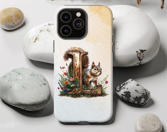 Floral Squirrel Tough Phone Case: iPhone, Samsung, Pixel