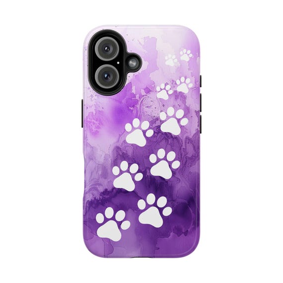 Paw Print Phone Case - Purple Paw Print Phone Case - Purple