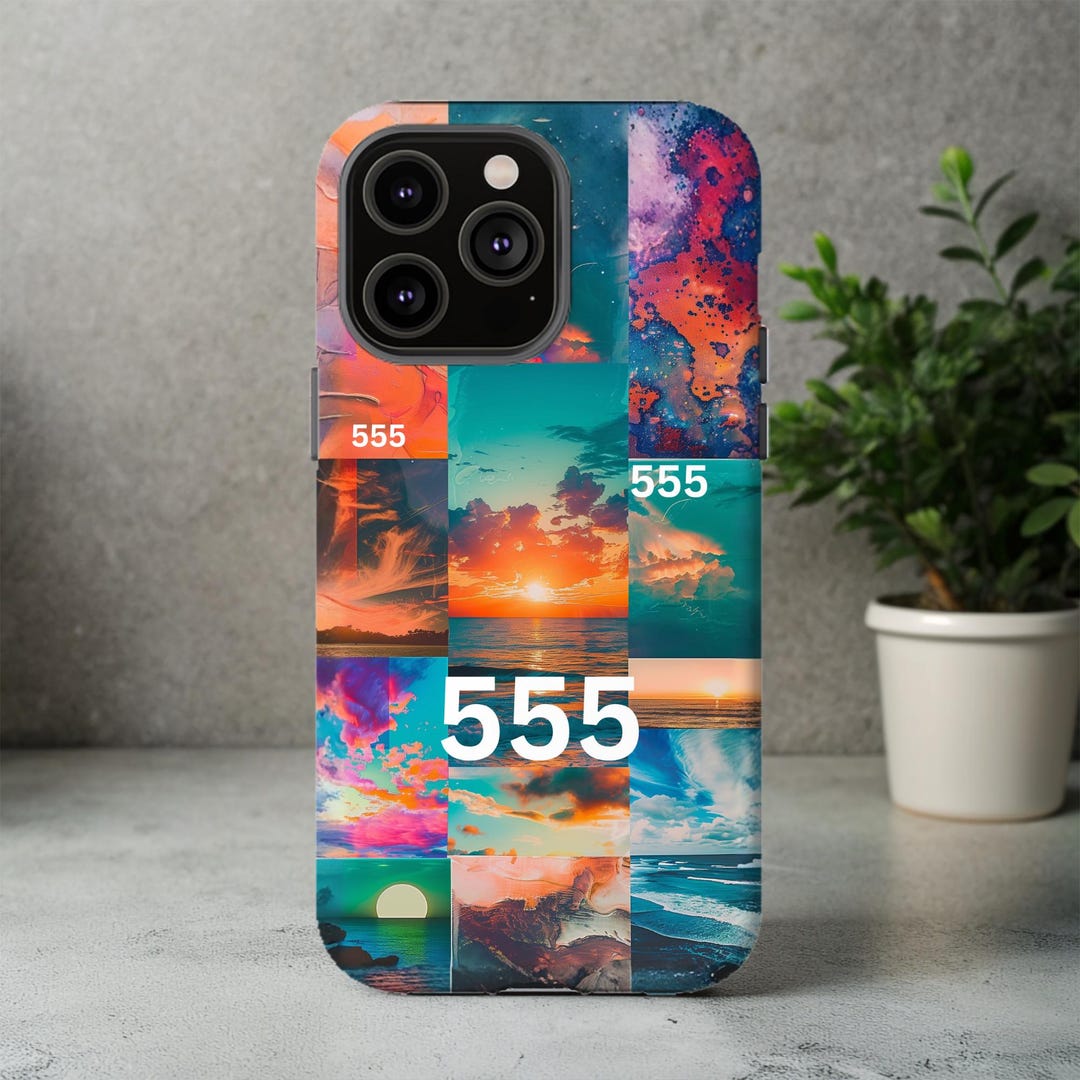 555 Angel Number Tough Case for iPhone Samsung and Google Pixel ...