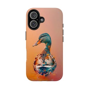 Mallard Duck Tough Phone Case, Mallard Duck, Phone cases are compatible with all iPhones and Samsung Galaxy models, Duck, Animal lover