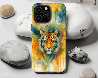Watercolor Tiger Tough Phone Case | iPhone Google Pixel Samsung Galaxy,