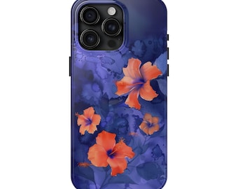 Red Lily Tough Phone Case: Abstract Floral Design