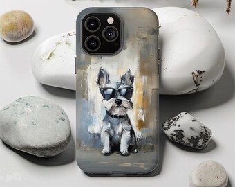 Funny Schnauzer Phone Case: Hipster Dog Mom Gift