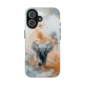 Abstract Elephant Tough Phone Case: Animal Print Cover
