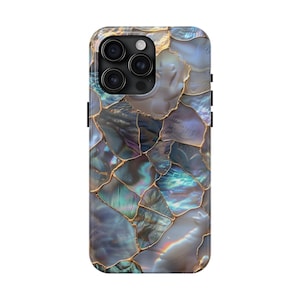 Faux Mother of pearl mosaic phone case, Tough phone case, phone case, iPhone case, Samsung case, Samsung Galaxy case, tough iPhone case