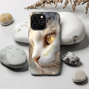 Custom Cat Phone Case: Personalized Tough Cover, Cat Mom Gift