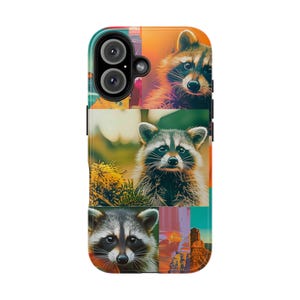 Tough Phone Case, Raccoon, Phone case, phone cases are compatible with all iPhones and Samsung Galaxy models, Animal lover, Raccoons