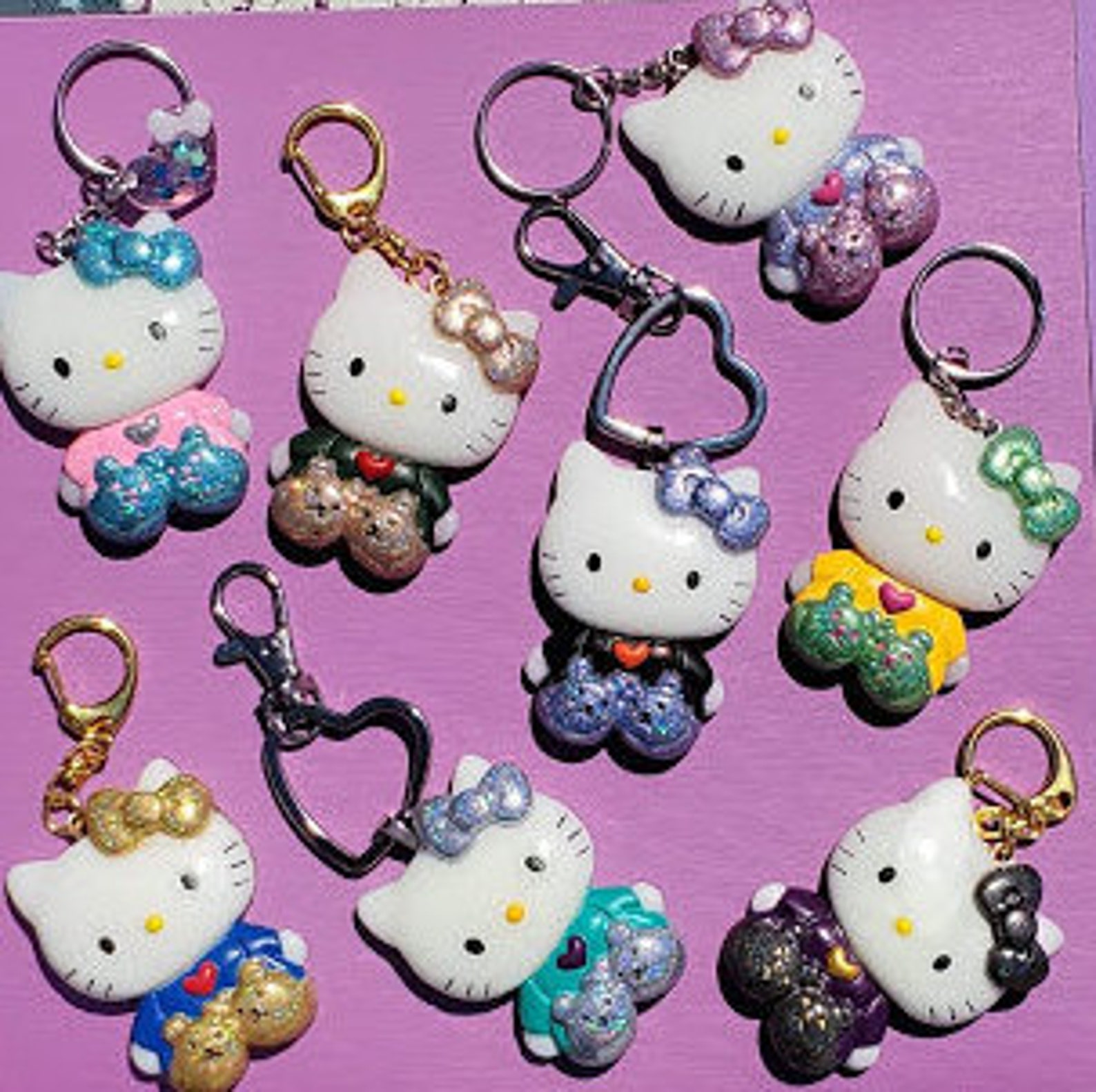 Hello Kitty Keychain Etsy
