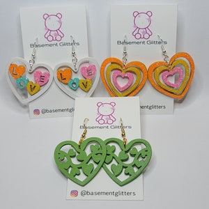 Coleção Sweet Fun / Brincos de Coração / Brincos de Coração Coloridos / Corações