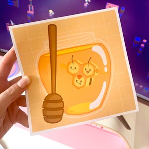 combee honeypot giclee print - pokemon dessert artwork