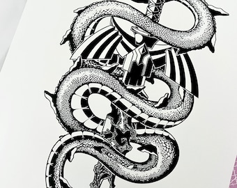 light dragon giclee print - legend of zelda artwork