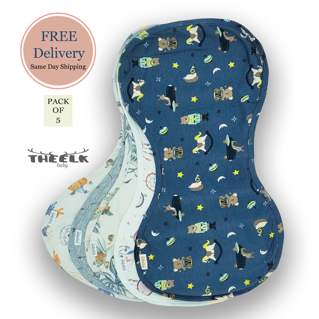 Burp Cloth Set of 5 / Bulk Burp Cloth Pack / Burping Cloth for Etsy