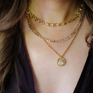 Chaîne d&#39;ancre Mariner de 5 mm, collier mariner en or, chaîne mariner en or, collier en or délicat, collier à maillons épais, collier à superposition, Riaka