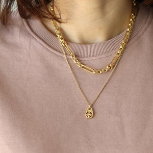 Chunky gold chain necklace, Thick Chain Necklace, Curb link chain necklace, Chunky chain choker, trendy gold necklace, rolo chain, Riaka