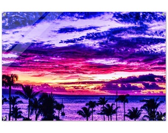 Acrylic Print Maui Sunset 12 Photo Art Wall Decor