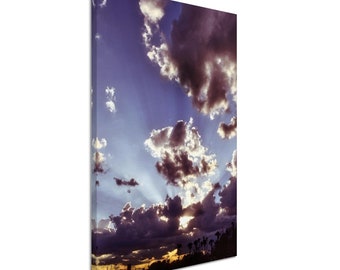 Sunset Desert Sky Clouds Canvas Photo Art Print