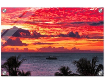Acrylic Print Maui Sunset 24 Photo Art Wall Decor