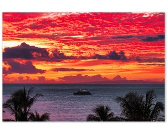 Aluminum Print Maui Sunset 24 Photo Art Wall Decor
