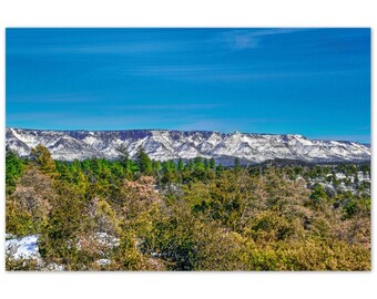 Aluminum Print Snowy Arizona Mogollon Rim Photo Wall Decor