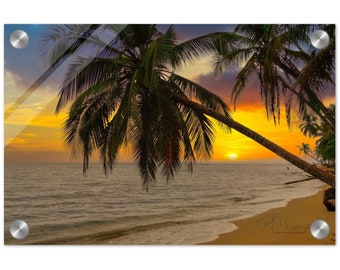 Acrylic Print Costa Rican Beach Sunset Punta Uva 3 Phot Art Wall Decor