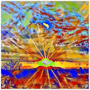 Acrylic Print Desert Sunrise 5 Photo Art Wall Decor