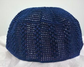 Chapeau De Prière Musulman Kufi Homme - Velours Doré Souple Et Pliable