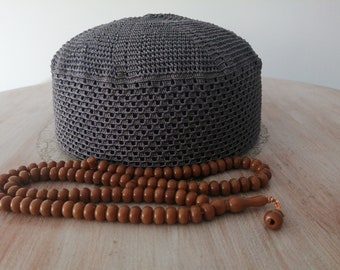 Hand-knitted Skullcap,Dense Skull Hat,Crochet Skullcap Kufi Topi African hat,men&#39;s Kufi hat,Kufi cap,Skull cap Hat