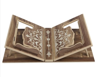 Support de lecture en bois pliable, Rahle pliable, support pour iPad, Bible, Torah, support pour le coran, support pour livre, support pour livre, cadeau fête des mères, cadeau fête des pères