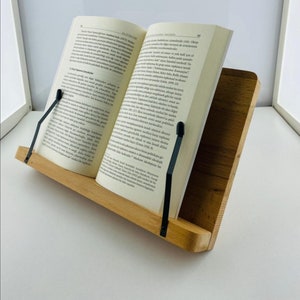 Natural Wood Book reading stand,CUSTOMIZABLE Beech Carved Rahle,Tablet Holder,For Him,Quran Stand,Bible Stand,Torah Stand,Cookbook Stand
