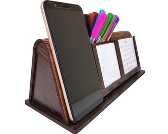 Ensemble de bureau personnalisable en bois,stylo,support de téléphone portable,ensemble de bureau design spécial,calendrier, nouveau cadeau d'entreprise,accessoires de bureau,ensemble de rangement de bureau